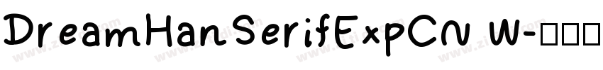 DreamHanSerifExpCN W字体转换